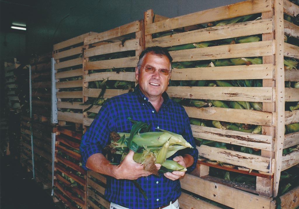 Peter with sweet corn